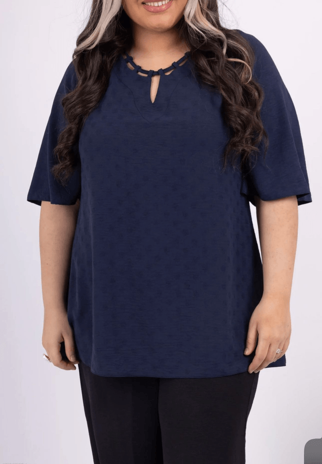 510-Blouse col ajouré 2W 