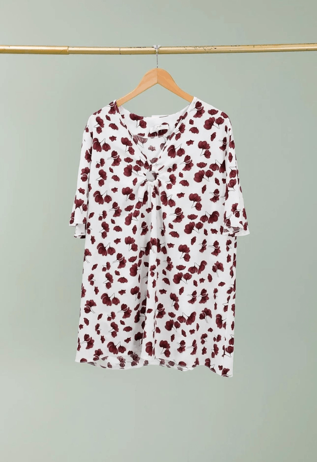 5133-Tunique 2W fleurie pailleté 
