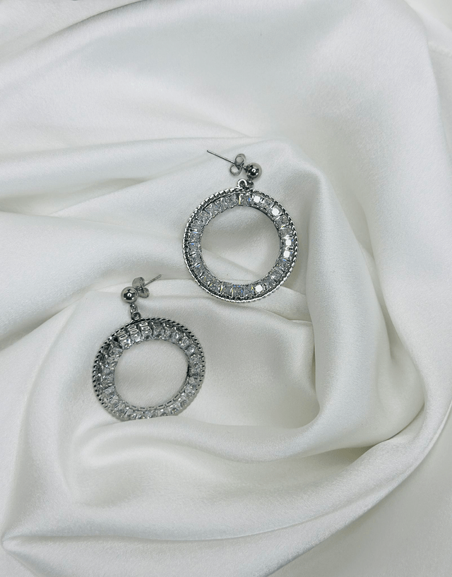 9-Boucles d'oreilles pendantes strass