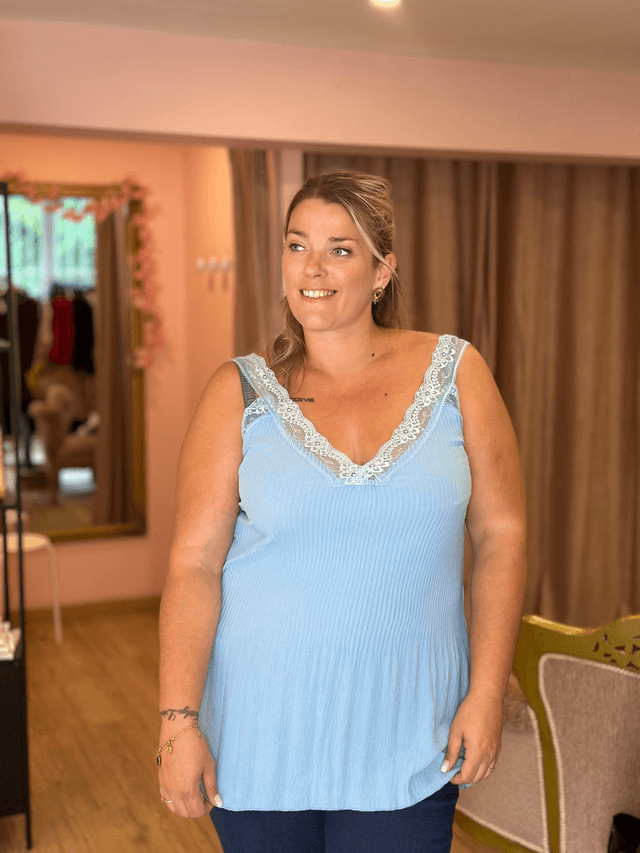 2557-Top plissé Taille unique 42 au 50