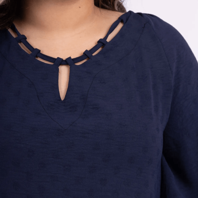 510-Blouse col ajouré 2W 
