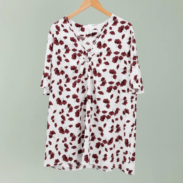 5133-Tunique 2W fleurie pailleté 