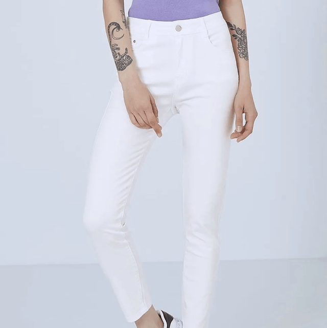 J933-Jean slim blanc 