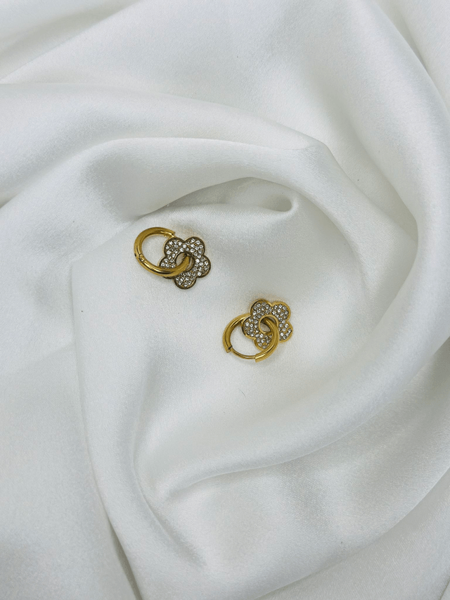 46-Boucle d'oreilles pupilles strass