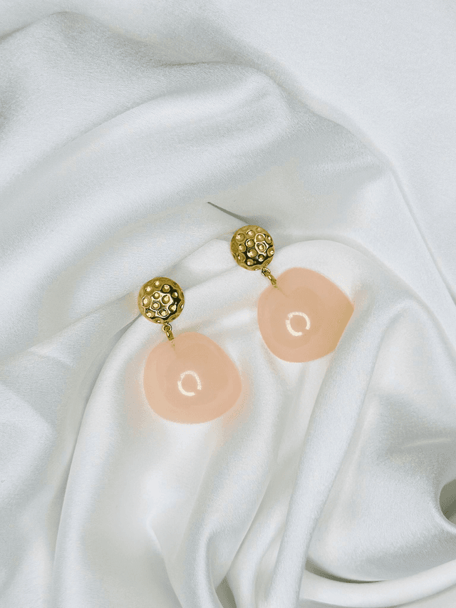 29- Boucles d &#039;oreilles pendantes effet pierre 