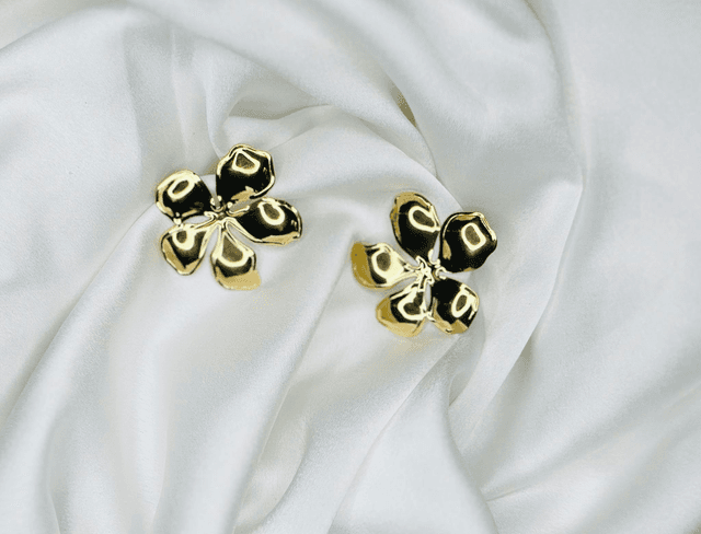 34- Boucles d&#039;oreilles fleur 