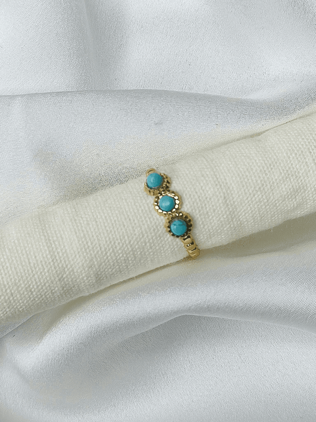 63-Bague réglable 3 pierres 