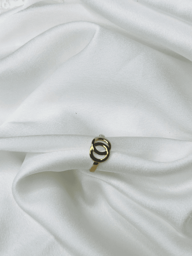 57- Bague réglable cercles croisés 