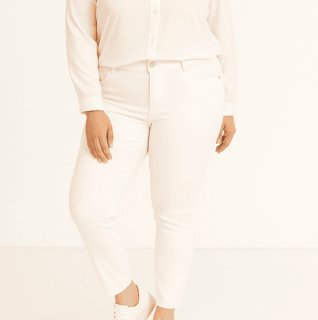 J933-Jean slim blanc 